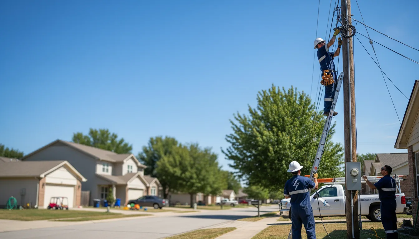 Residential electrician providing installation services in Mittie, LA